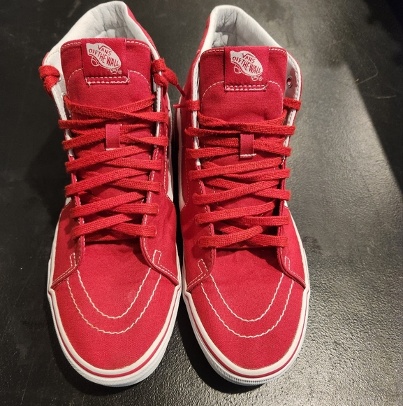 Men Vans SK8-Hi Canvas 'Formula One Red' Size 11 - Picture 1 of 7